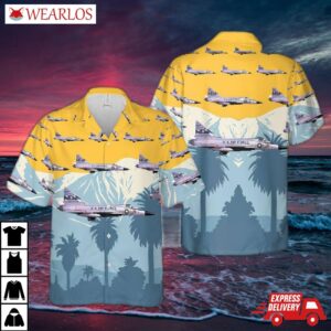 Us Air Force California National Guard 196th Fis Convair F-102a Delta Dagger Hawaiian Shirt
