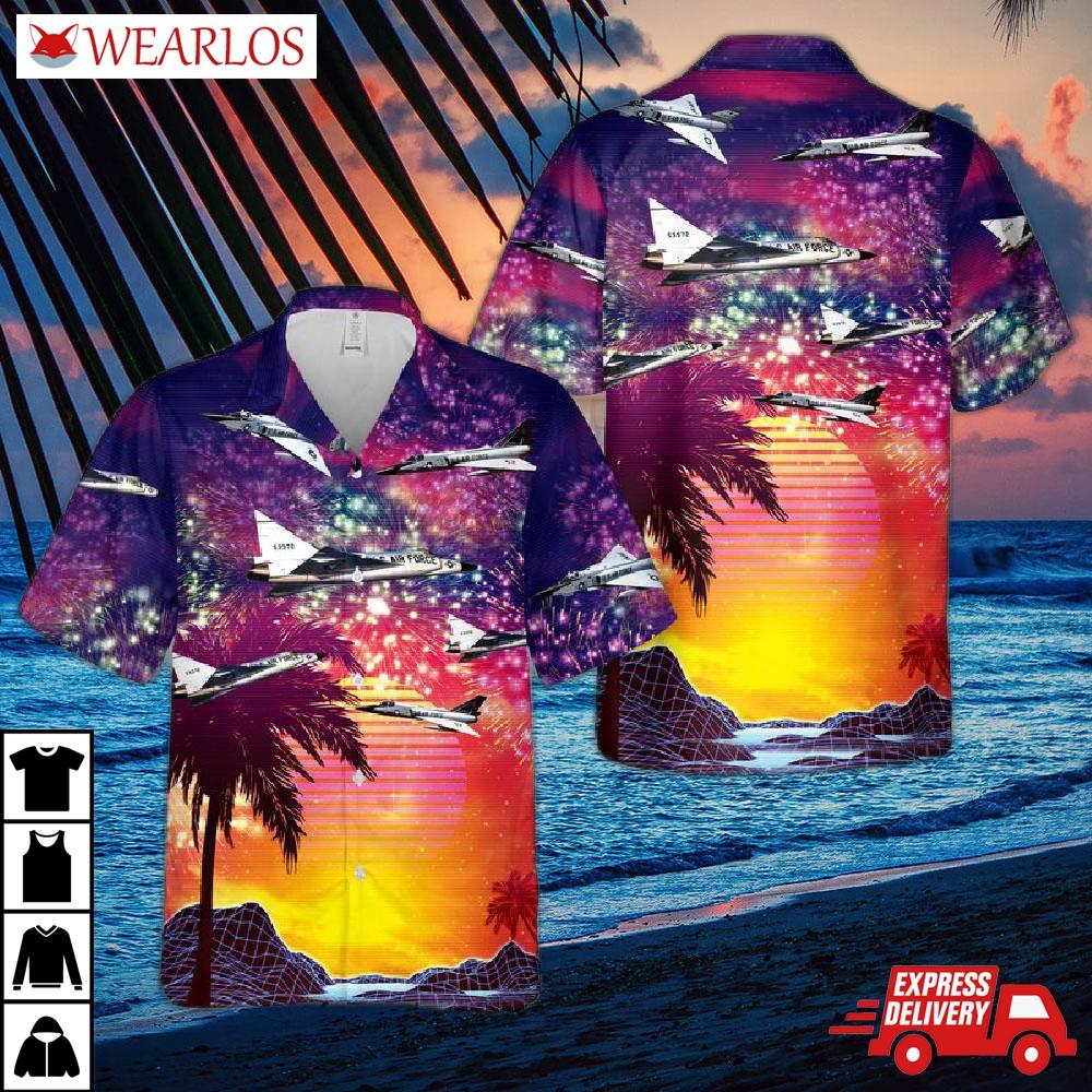 Us Air Force Convair F-106 Delta Dart Hawaiian Shirt
