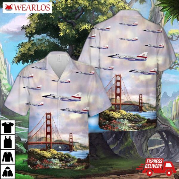 Us Air Force Convair F-106a Delta Dart California Hawaiian Shirt