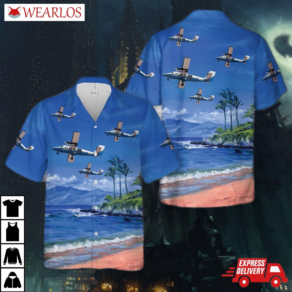 Us Air Force De Havilland Canada Uv-18b (dhc-6-300) Twin Otter 77-0464 Hawaiian Shirt