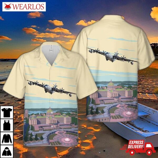 Us Air Force Ec-130j Commando Solo 193rd Special Operations Wing Pennsylvania National Guard Hawaiian Shirt