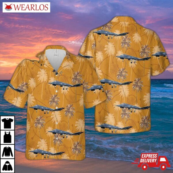 Us Air Force F-117a F-117 Nighthawk (stealth Fighter) "40 Years Of Owning The Night" Hawaiian Shirt