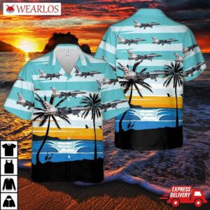 Us Air Force F-16 Fighting Falcon 310th Fighter Squadron Hawaiian Shirt