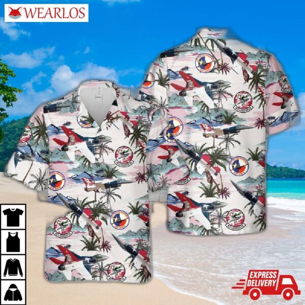 Us Air Force F-16 Fighting Falcon 457th Fighter Squadron Hawaiian Shirt