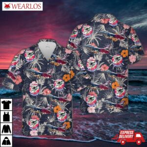 Us Air Force F-16 Fighting Falcon 457th Fighter Squadron Hawaiian Shirt