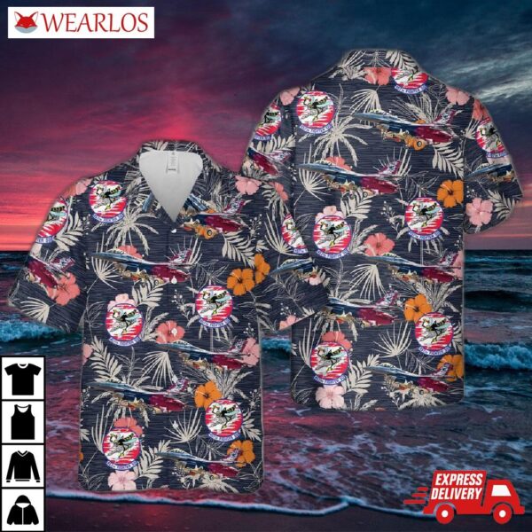 Us Air Force F-16 Fighting Falcon 457th Fighter Squadron Hawaiian Shirt