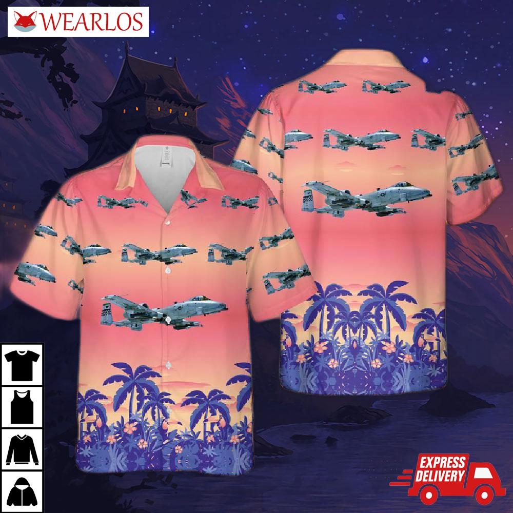 Us Air Force Fairchild Republic A-10 Thunderbolt Ii Hawaiian Shirt