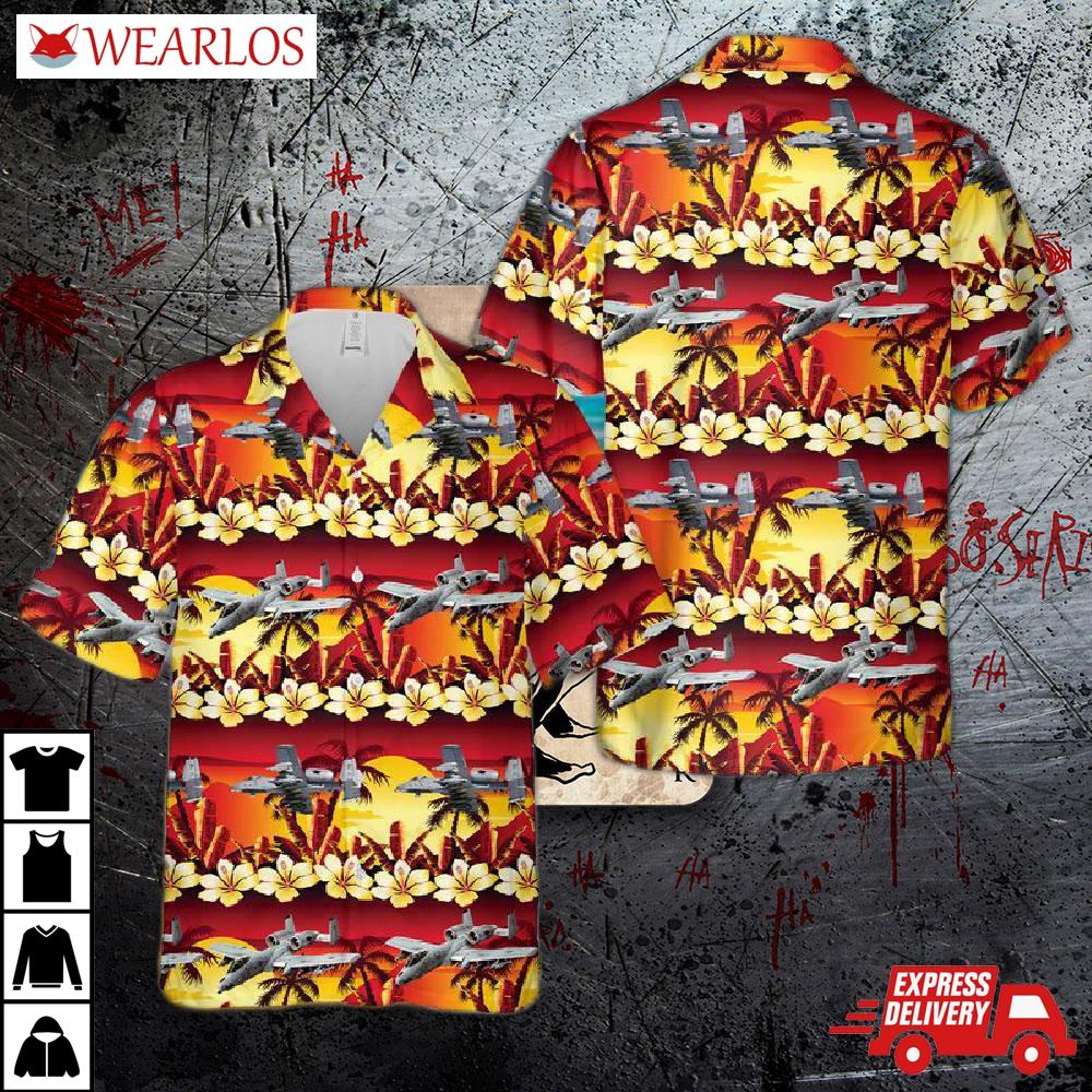 Us Air Force Fairchild Republic A-10 Thunderbolt Ii Hawaiian Shirt