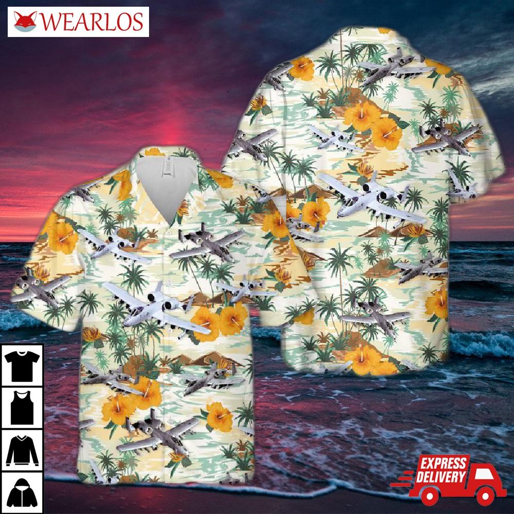 Us Air Force Fairchild Republic A-10 Thunderbolt Ii Hawaiian Shirt