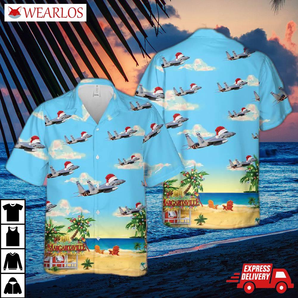 Us Air Force Florida National Guard F-15 Eagle Christmas Hawaiian Shirt