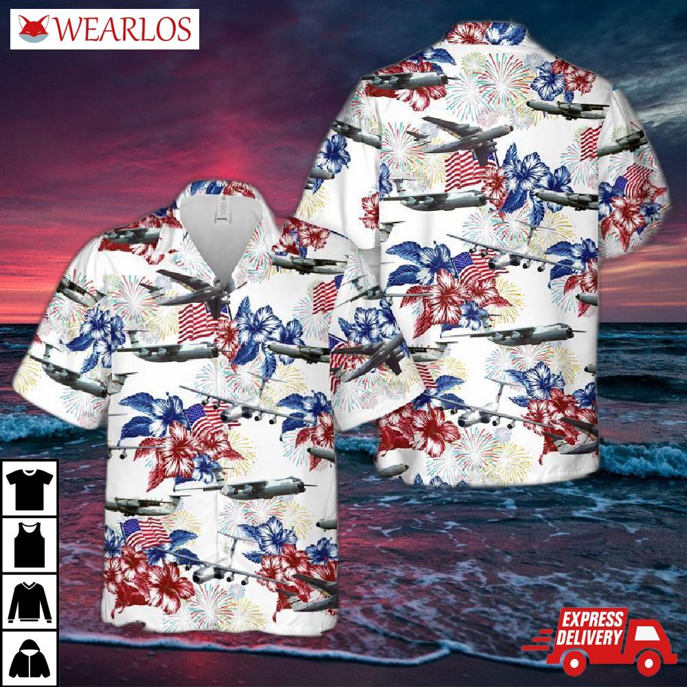 Us Air Force Hanoi Taxi Lockheed C-141 Starlifter Flag Hawaiian Shirt