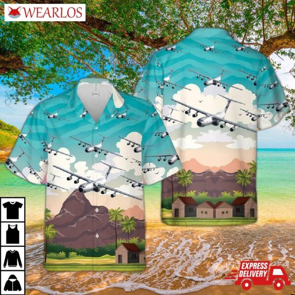 Us Air Force Hanoi Taxi Lockheed C-141 Starlifter Hawaiian Shirt
