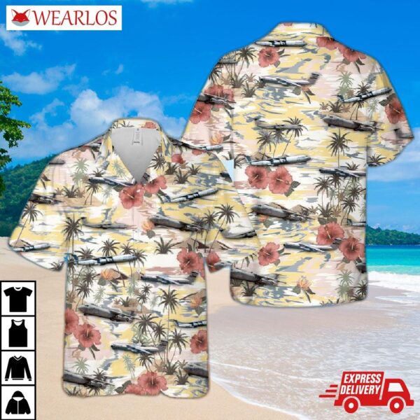Us Air Force Hanoi Taxi Lockheed C-141 Starlifter Hawaiian Shirt