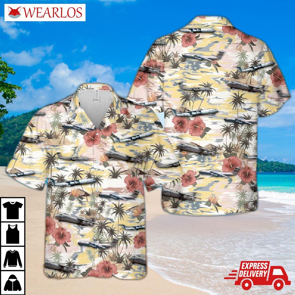 Us Air Force Hanoi Taxi Lockheed C-141 Starlifter Hawaiian Shirt