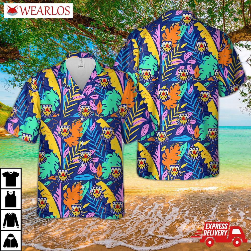 Us Air Force Hq New York National Guard Shield Hawaiian Shirt