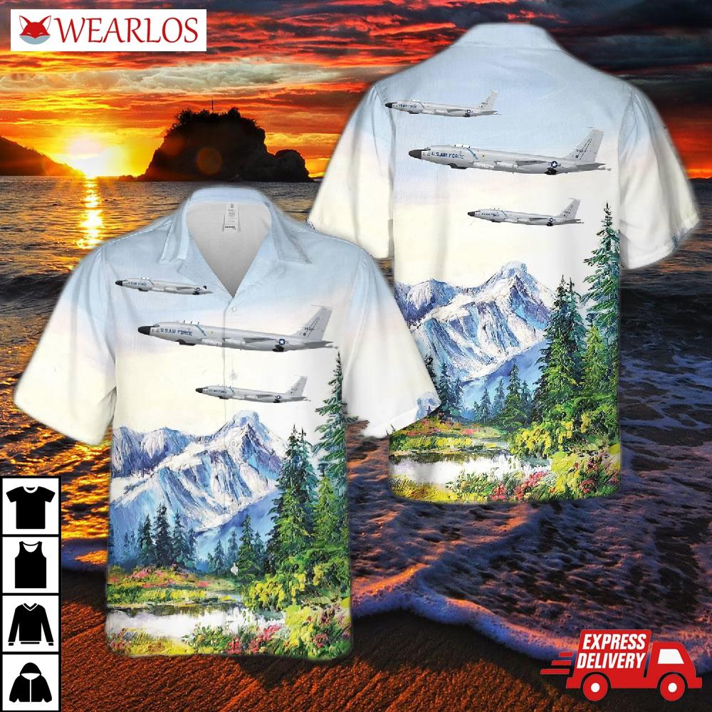 Us Air Force Kc-135t Cobra Jaw Hawaiian Shirt