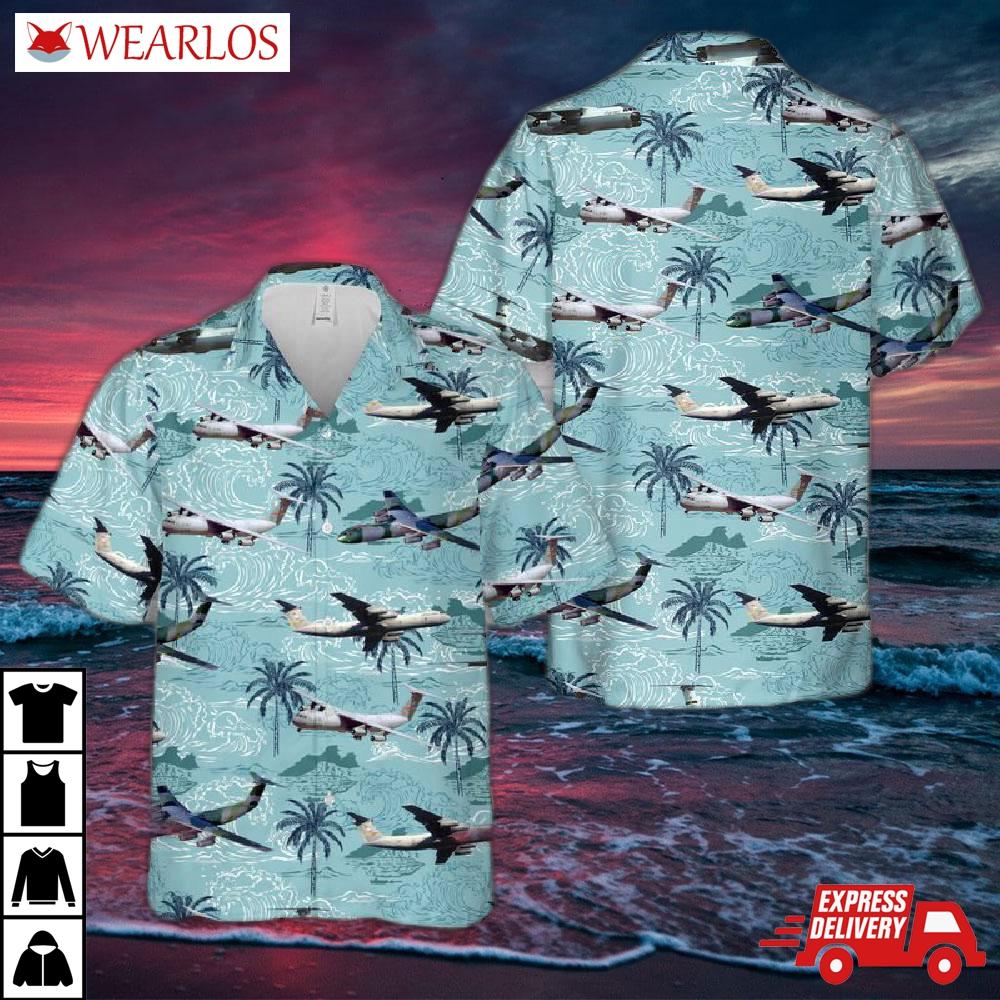 Us Air Force Lockheed C-141b Starlifter Hawaiian Shirt