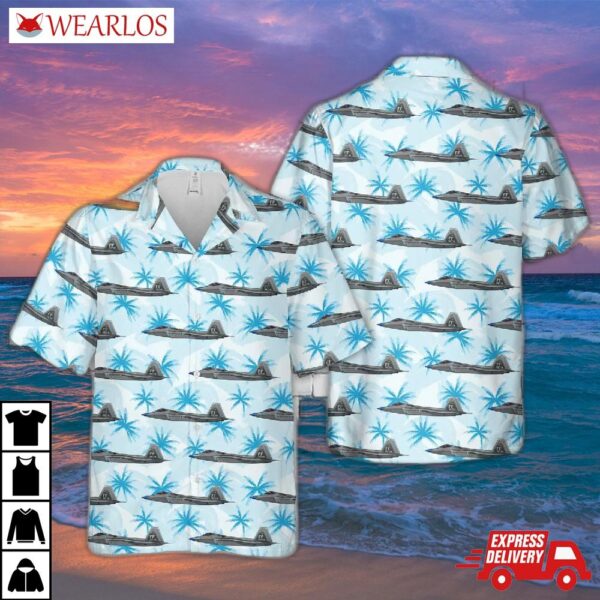 Us Air Force Lockheed F-22 Raptor 192nd Fw "cripes A`mighty" Hawaiian Shirt