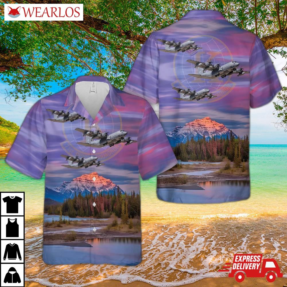 Us Air Force Lockheed Hc-130j Combat King Ii 71st Rescue Squadron Hawaiian Shirt