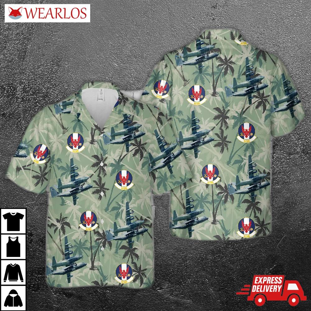 Us Air Force Lockheed Martin Mc-130j Commando Ii Of 1st Special Operations Squadron Hawaiian Shirt