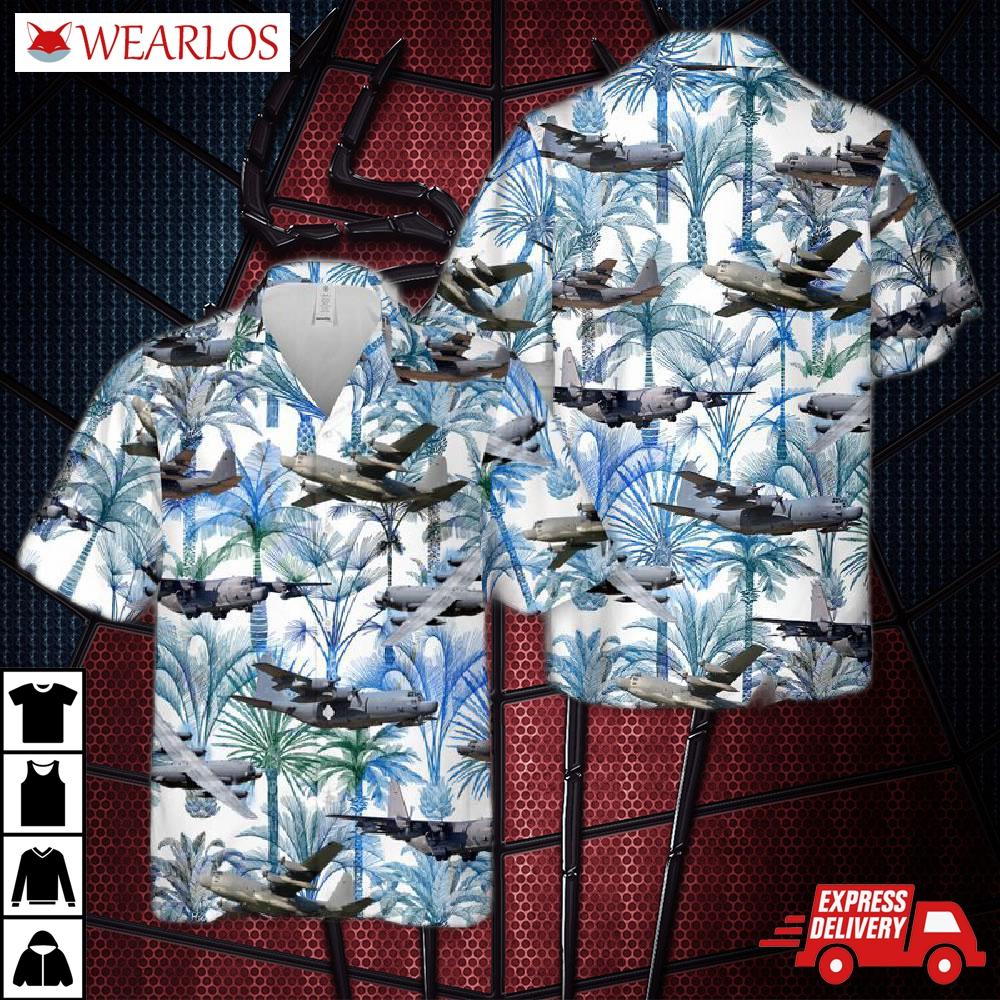 Us Air Force Lockheed Mc-130 Hawaiian Shirt