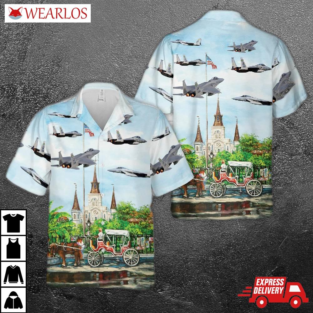 Us Air Force Louisiana National Guard F-15 Eagle Hawaiian Shirt