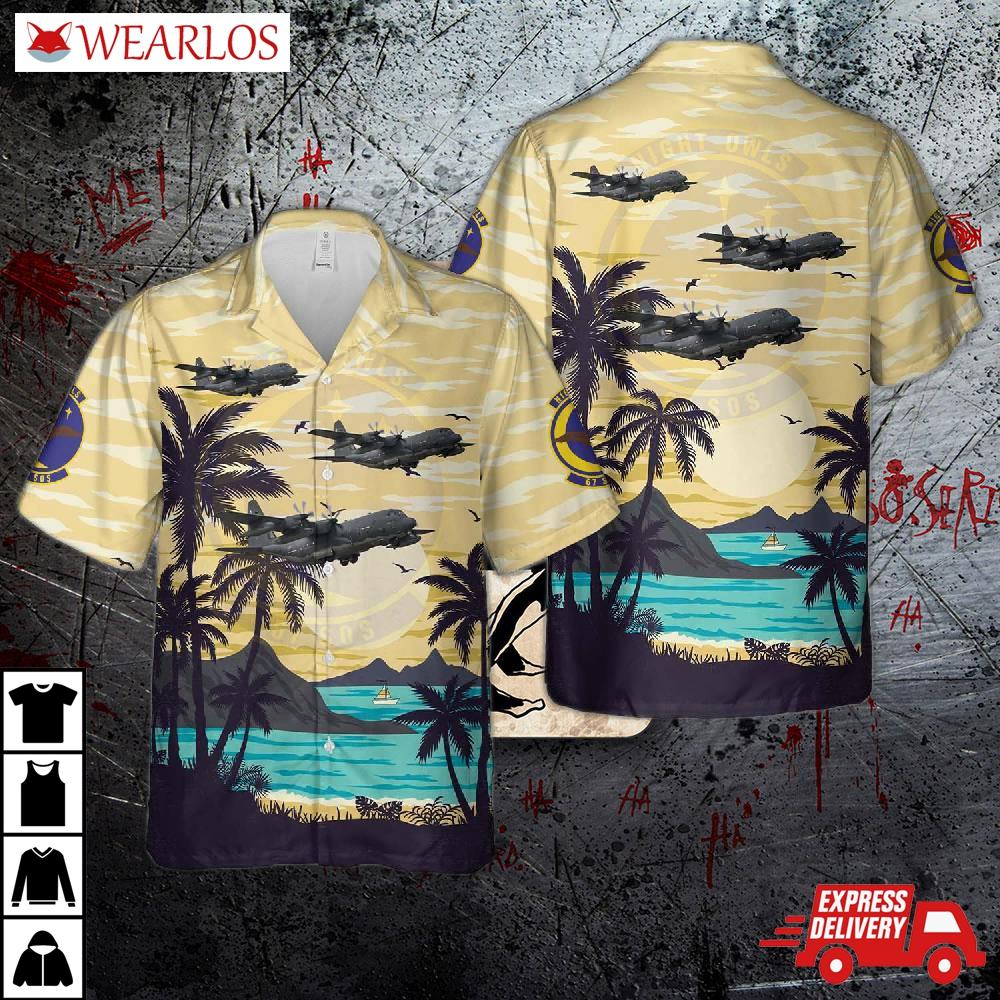 Us Air Force Mc-130j Commando Ii 11-5731 Of 67th Special Operations Squadron Hawaiian Shirt