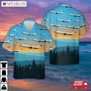 Us Air Force Mcdonnell Douglas C-9a Nightingale (dc-9-32cf) Hawaiian Shirt