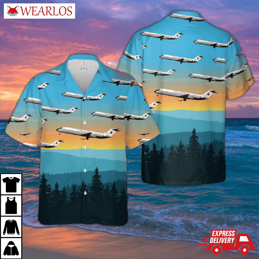 Us Air Force Mcdonnell Douglas C-9a Nightingale (dc-9-32cf) Hawaiian Shirt