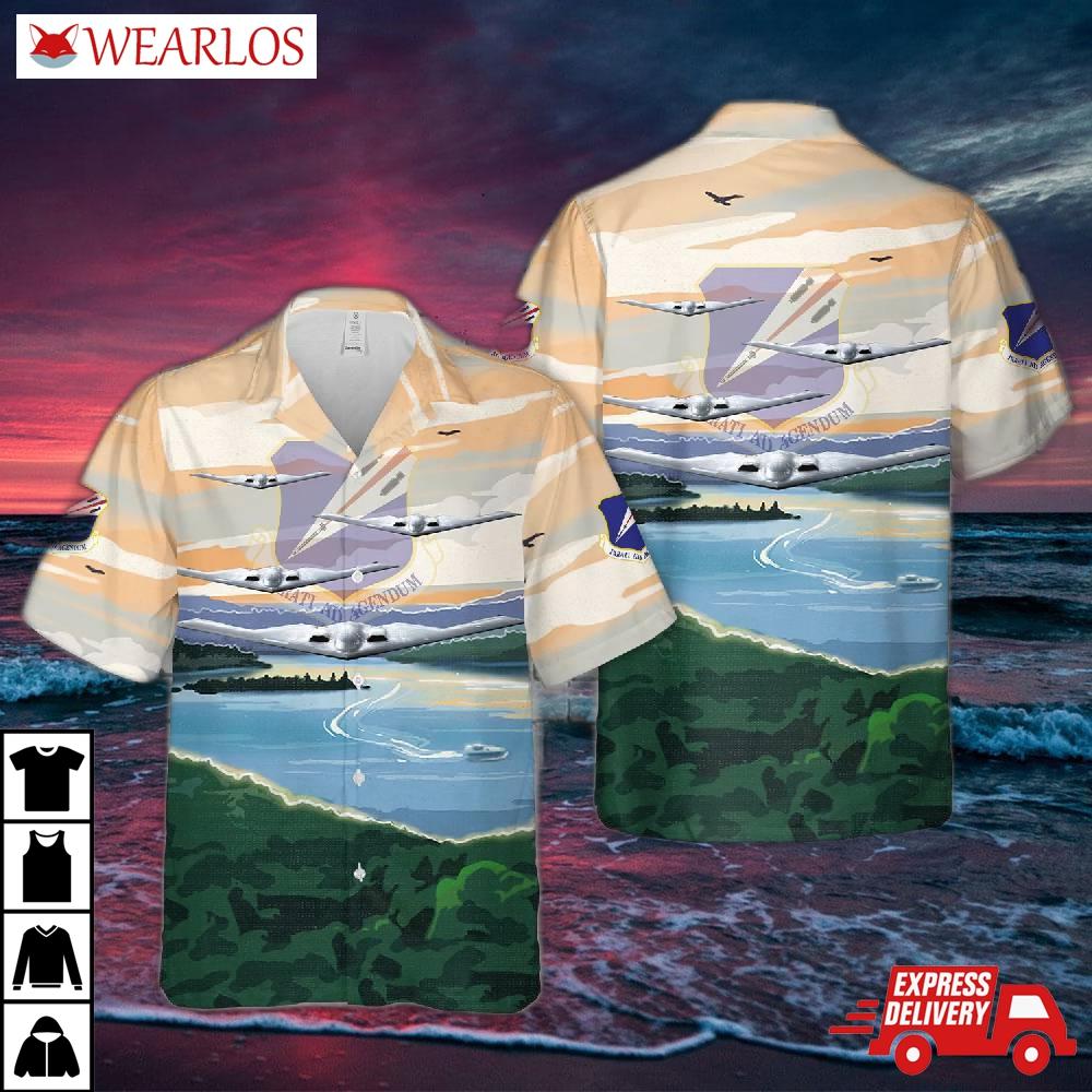 Us Air Force Missouri National Guard 131st Bomb Wing B-2 Spirit Hawaiian Shirt