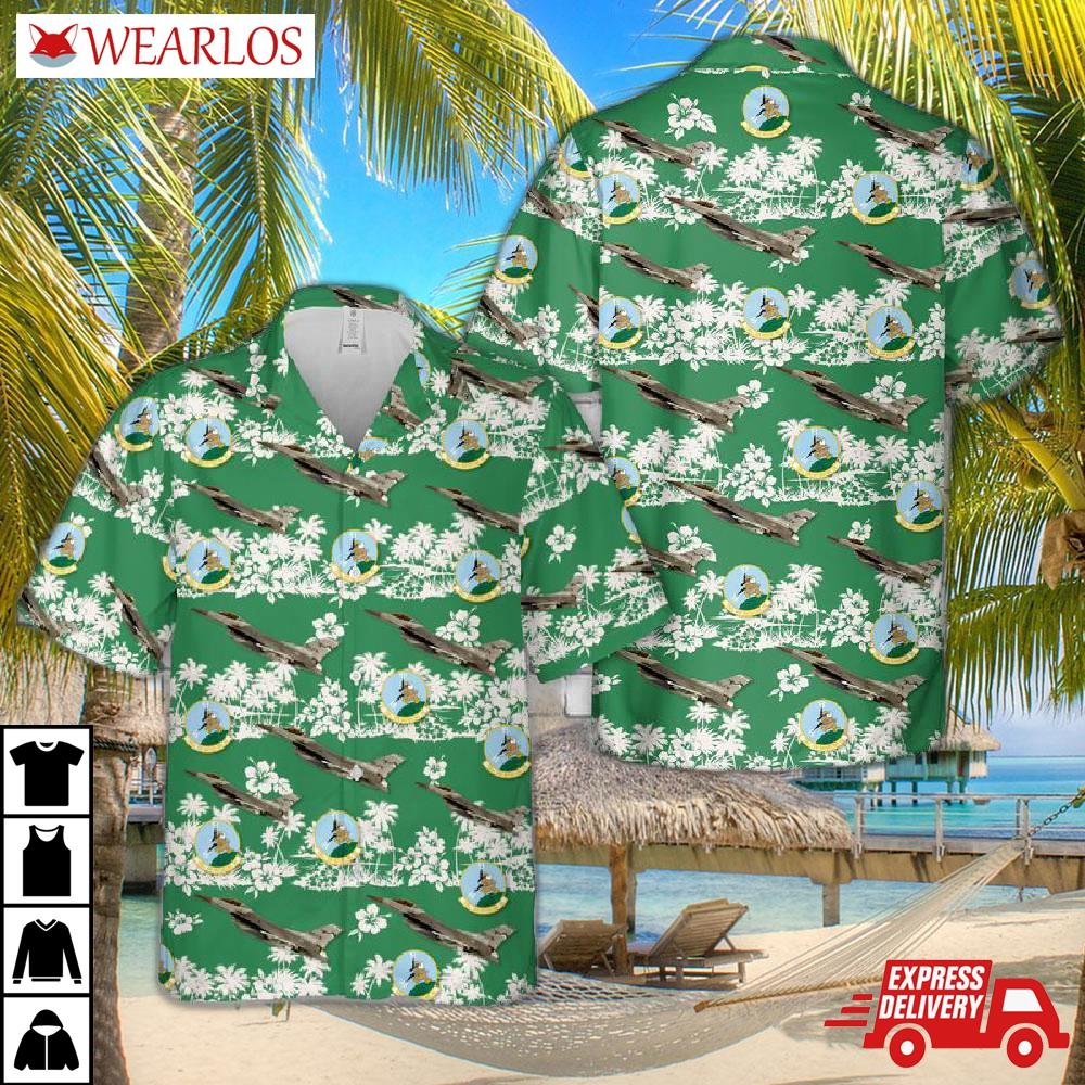 Us Air Force Montana National Guard General Dynamics F-16c Block 30d Fighting Falcon Hawaiian Shirt