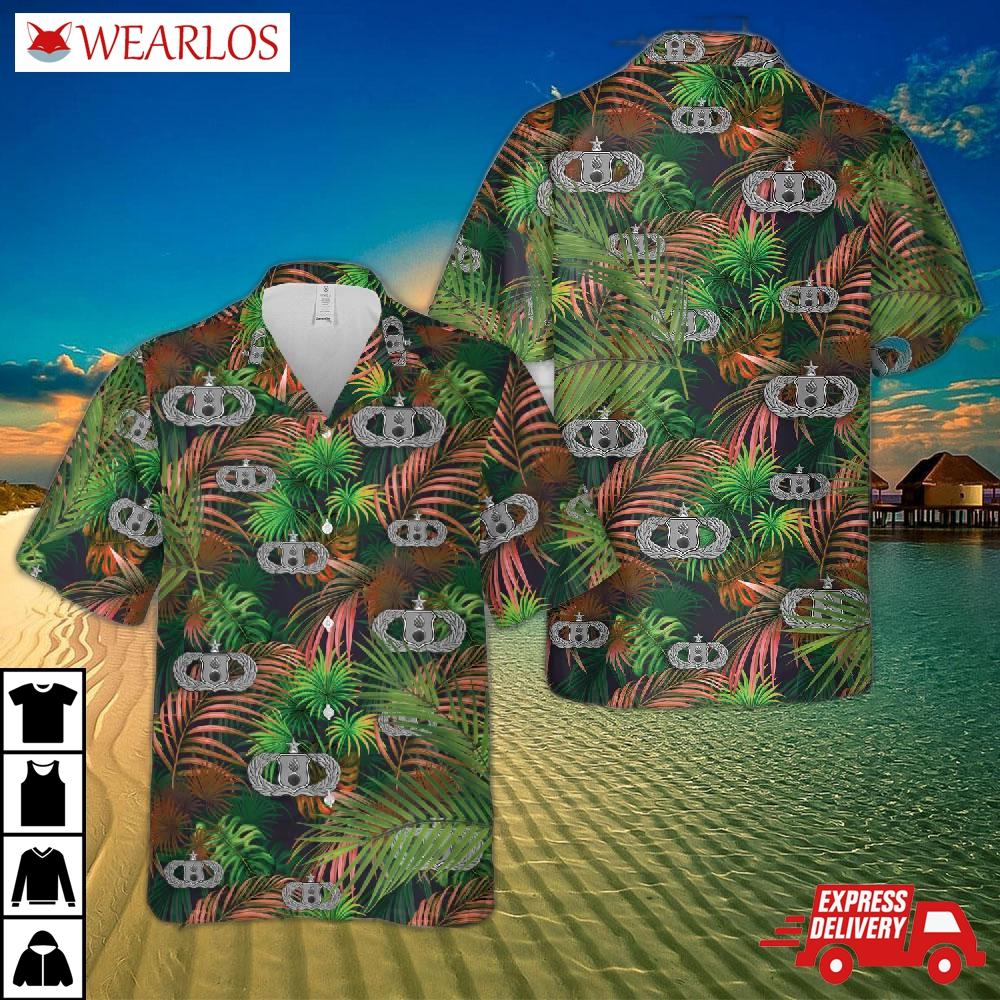 Us Air Force Munitions (ammo) Badge Senior Hawaiian Shirt