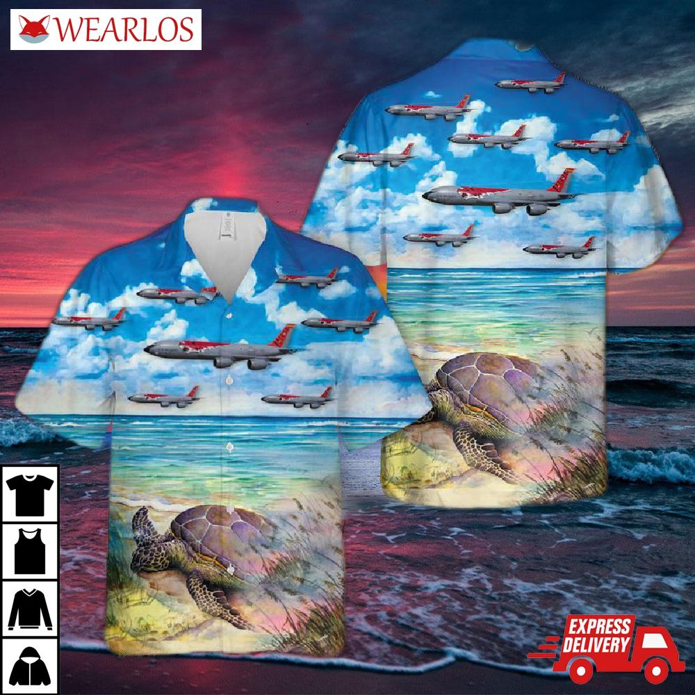 Us Air Force New Jersey National Guard 108th Wing Kc-135r Stratotanker Hawaiian Shirt