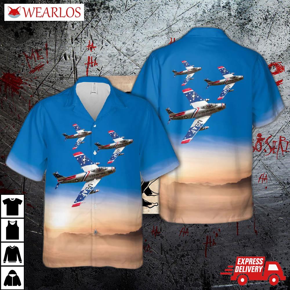 Us Air Force North American F-86f Sabre Hawaiian Shirt