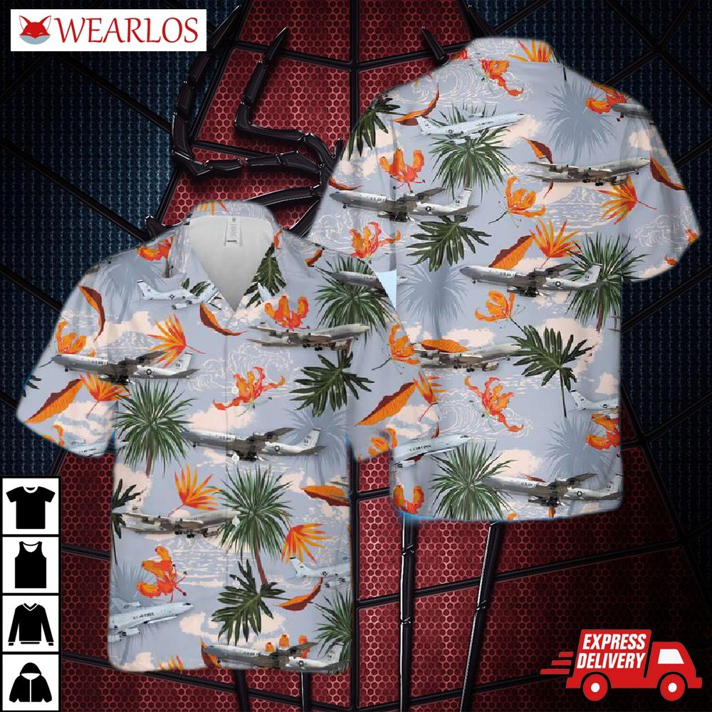 Us Air Force Northrop Grumman E-8 Joint Stars Hawaiian Shirt