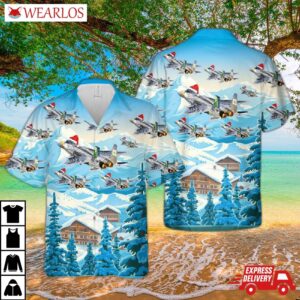 Us Air Force Oregon National Guard F-15 Eagle Christmas Hawaiian Shirt