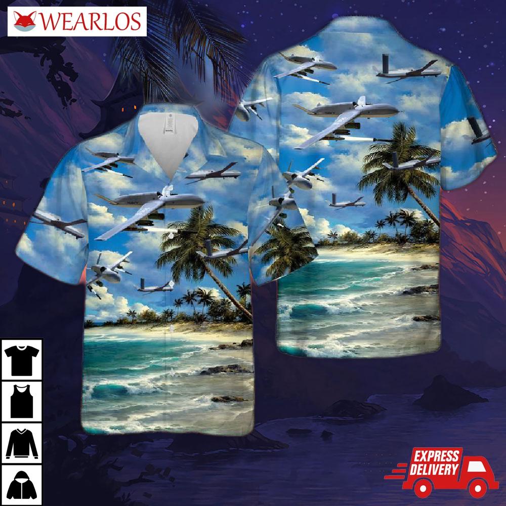 Us Air Force Predator-c Avenger Hawaiian Shirt
