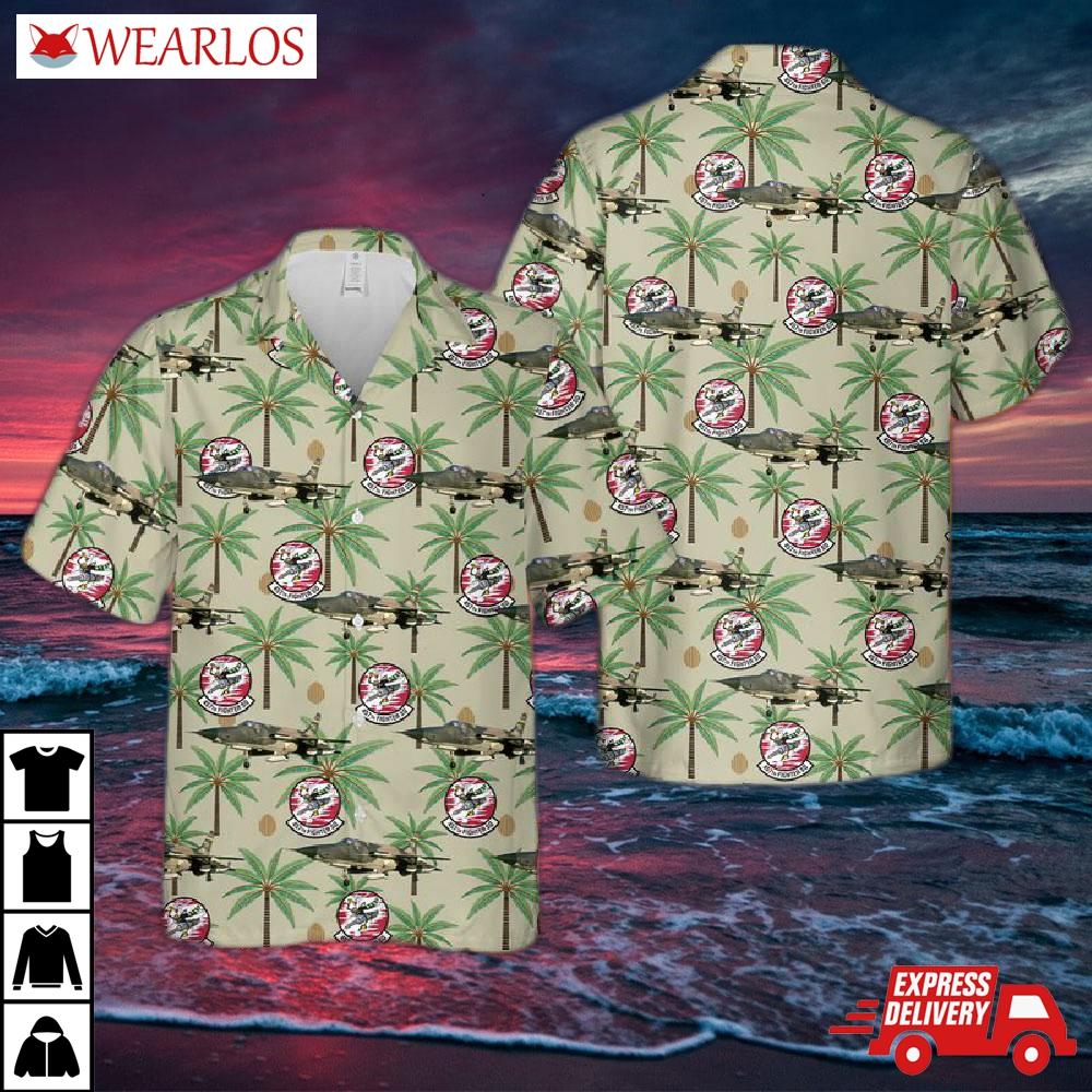 Us Air Force Republic F-105 Thunderchief 457th Fighter Squadron Hawaiian Shirt