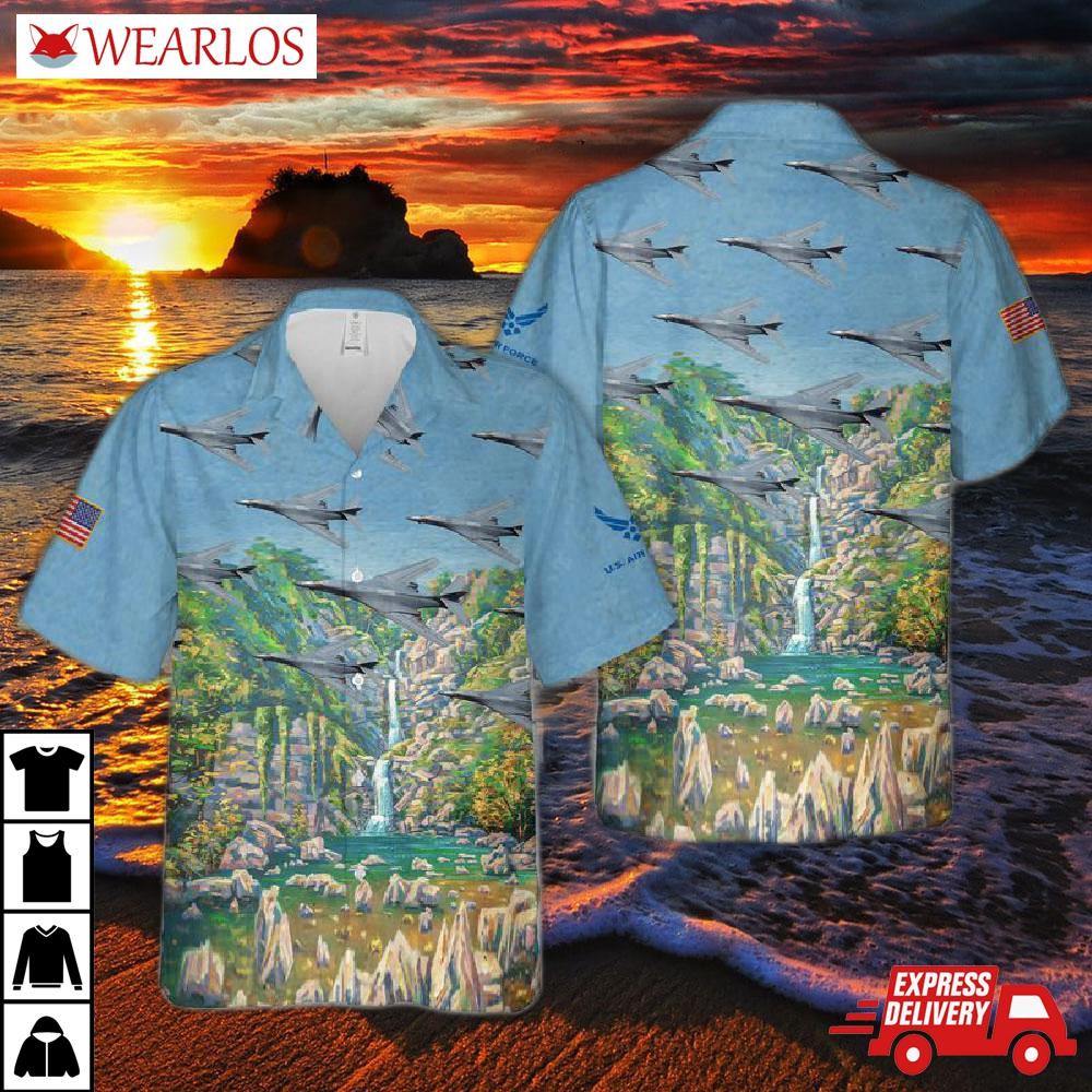 Us Air Force Rockwell B-1 Lancer Hawaiian Shirt