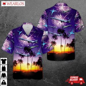 Us Air Force Rockwell B-1 Lancer Hawaiian Shirt