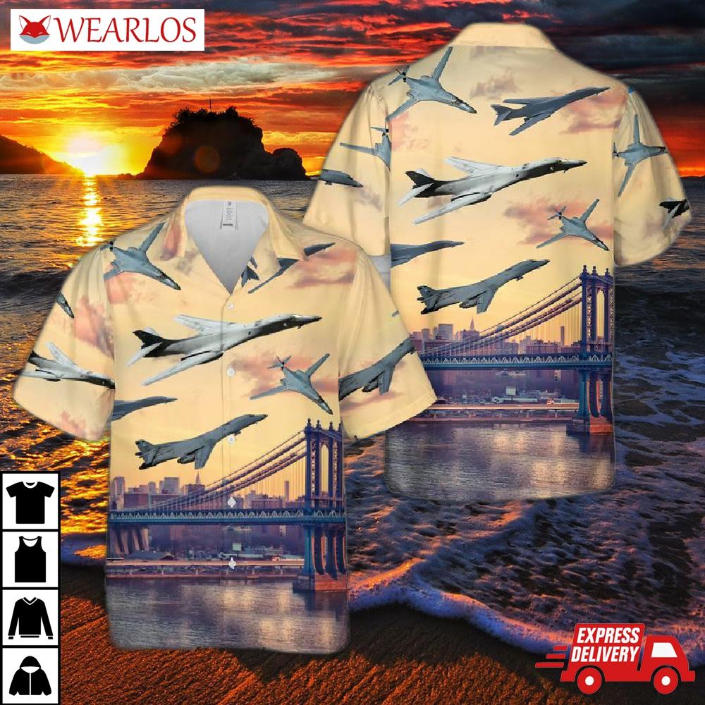 Us Air Force Rockwell B-1 Lancer Hawaiian Shirt