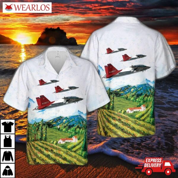 Us Air Force T-7a Red Hawk Hawaiian Shirt