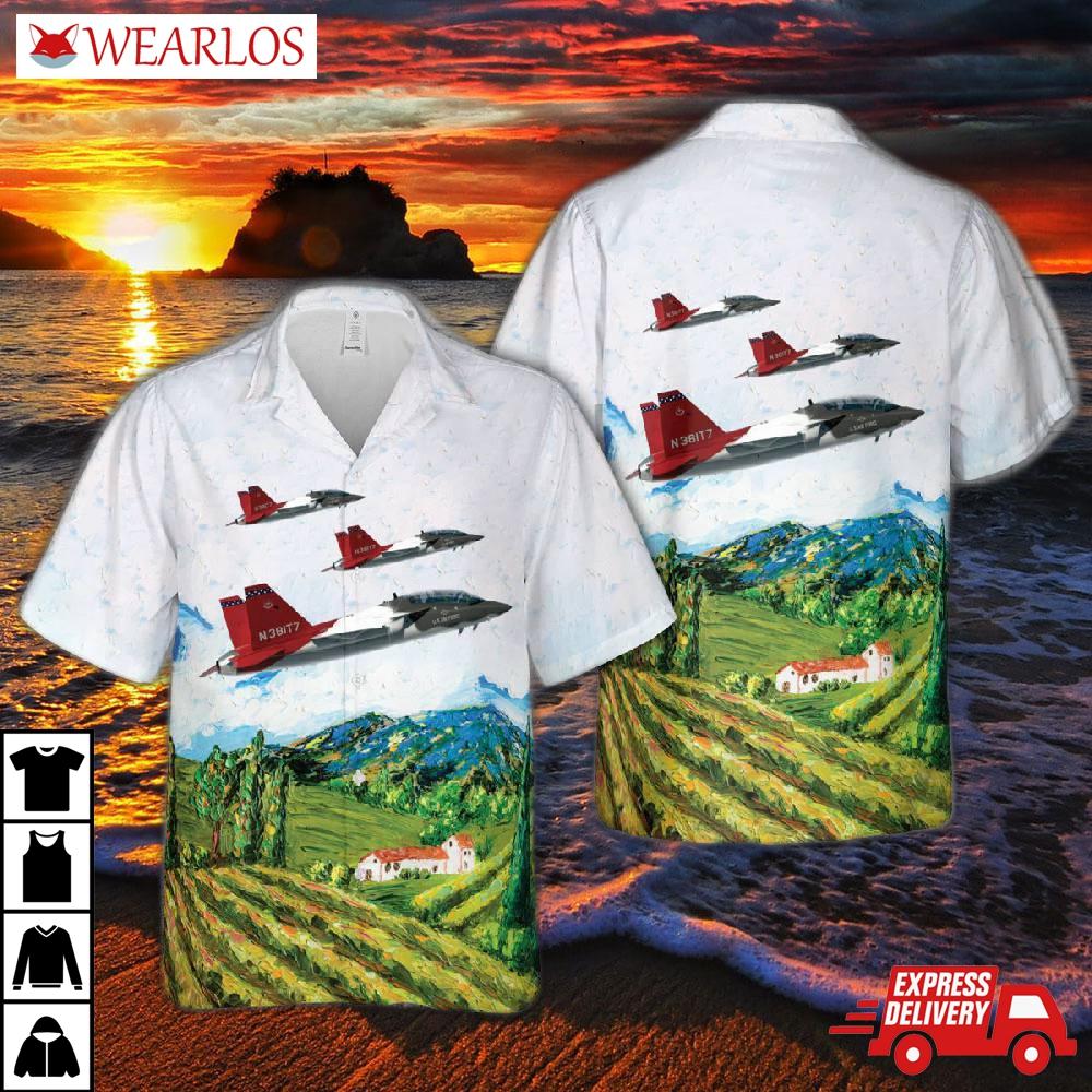 Us Air Force T-7a Red Hawk Hawaiian Shirt