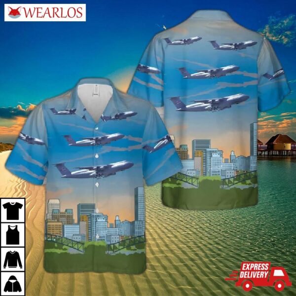 Us Air Force Tennessee National Guard 155th Airlift Squadron Lockheed C-5 Galaxy Hawaiian Shirt