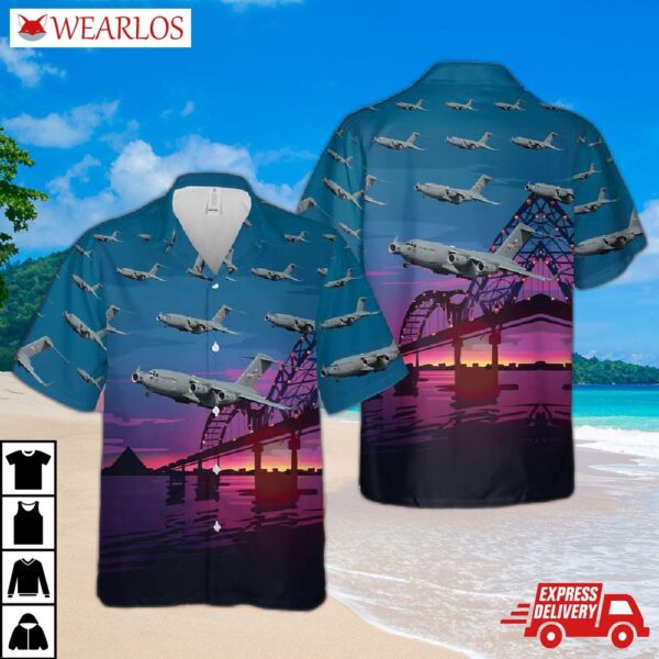 Us Air Force Tennessee National Guard Boeing C-17 Globemaster 3D Hawaiian Shirt
