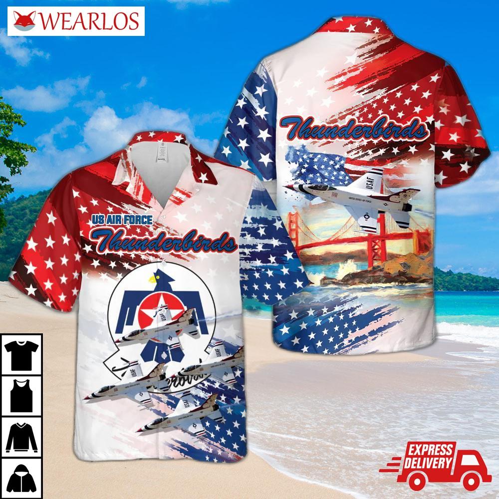 Us Air Force Thunderbirds, 4th Of July Hawaiian Shirt
