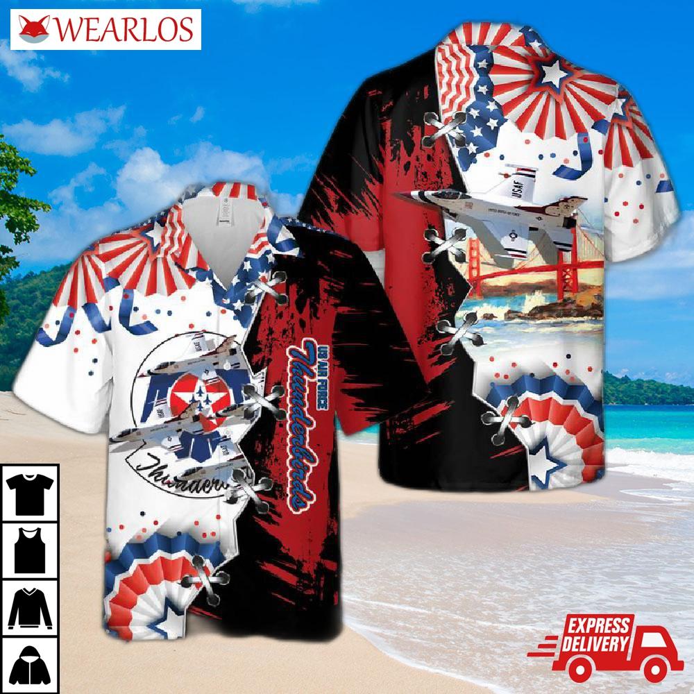 Us Air Force Thunderbirds, 4th Of July Hawaiian Shirt