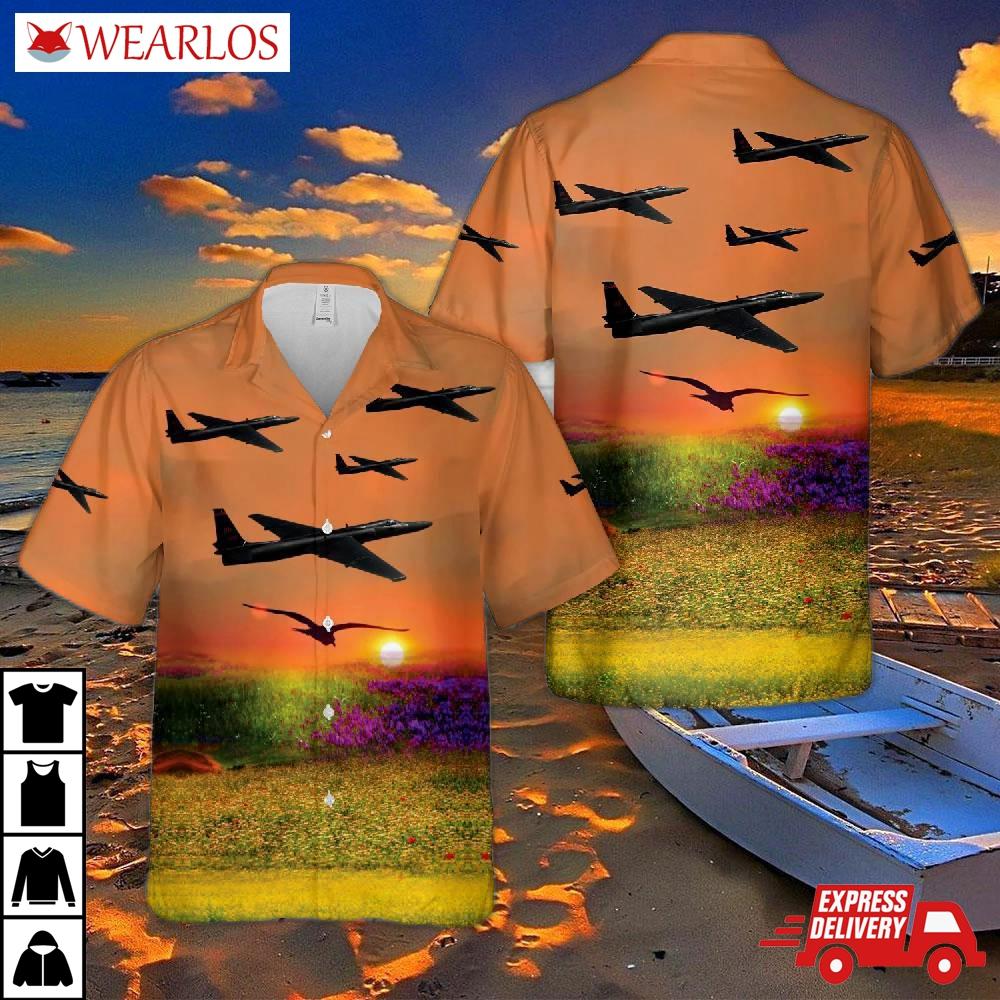 Us Air Force U-2 Dragon Lady 80-1080 The 9th Reconnaissance Wing Hawaiian Shirt