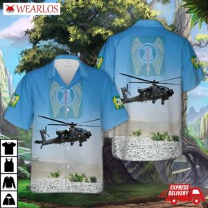 Us Army 1-501st Attack Reconnaissance Battalion "iron Dragons" Ah-64e Apache Hawaiian Shirt