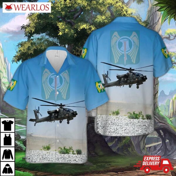 Us Army 1-501st Attack Reconnaissance Battalion "iron Dragons" Ah-64e Apache Hawaiian Shirt